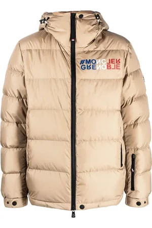 Moncler Gefütterte Jacke mit Logo-Print