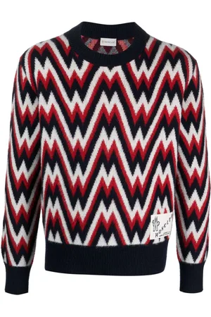 Moncler Gemusterter Pullover mit Logo-Patch