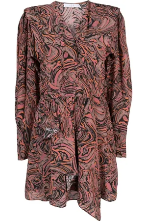 IRO Masca Minikleid aus Seide mit Print