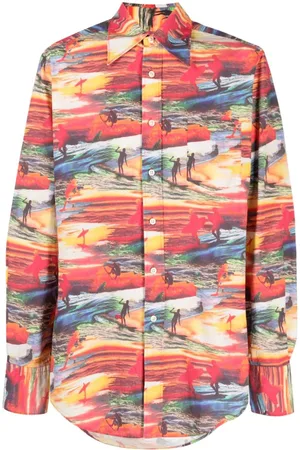 ERL Hemd mit Sunset-Print