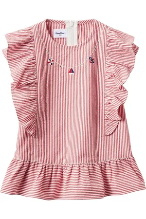 Familiar Gestreifte Bluse mit Stickerei