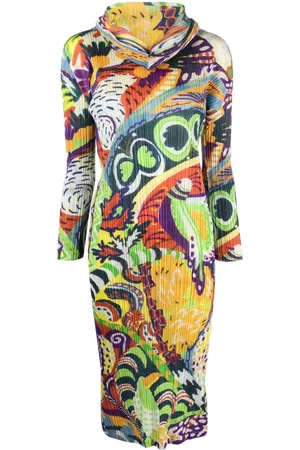 PLEATS PLEASE ISSEY MIYAKE Minikleid mit abstraktem Print