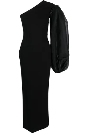 Solace Asymmetrisches Hunter Abendkleid