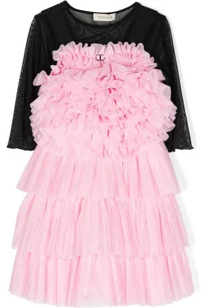 Twin-Set Gestuftes Kleid mit Rüschen