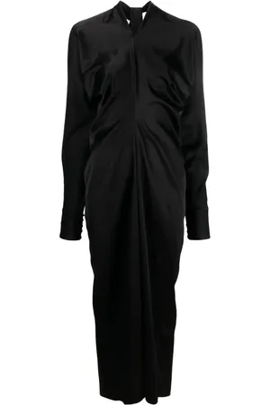 Lanvin Drapiertes Midikleid aus Satin