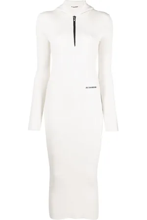 Jil Sander Midikleid mit Logo-Print
