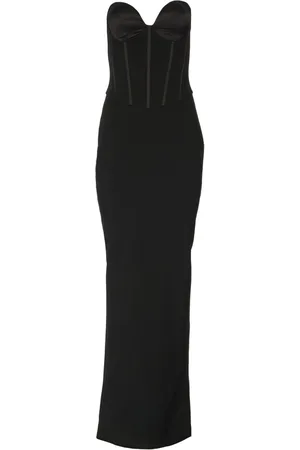 Retrofete Schulterfreies Luna Maxikleid