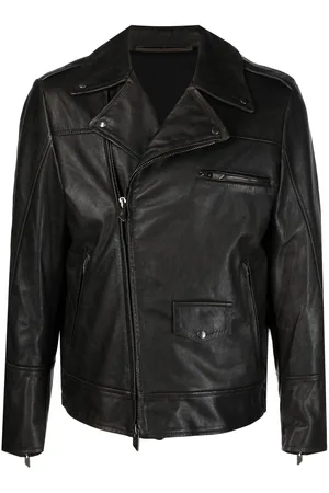 SALVATORE SANTORO Bikerjacke mit Reverskragen