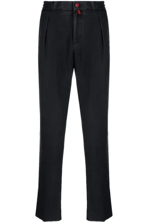 Kiton Gerade Hose mit Logo-Patch