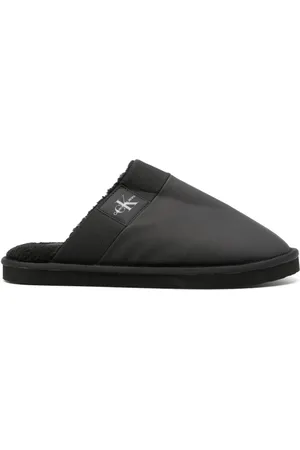 Calvin Klein Slipper aus Faux Shearling mit Logo