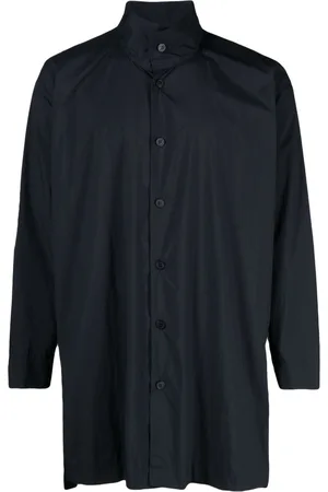 Issey Miyake Hemd im Oversized-Look mit Stehkragen