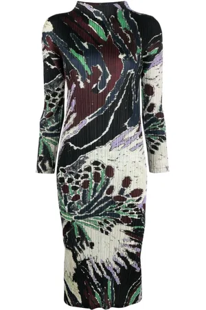 PLEATS PLEASE ISSEY MIYAKE Frosty Forest Midikleid mit Falten
