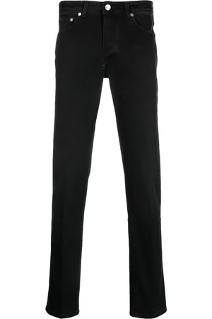 BARBA Schmale Hose mit Logo-Patch