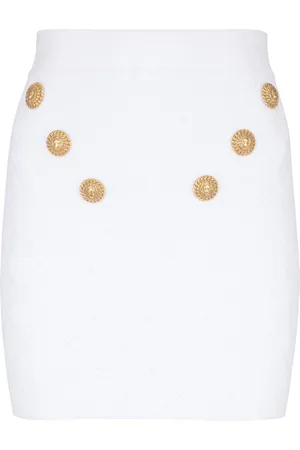 Balmain Gestrickter 6-Button Minirock