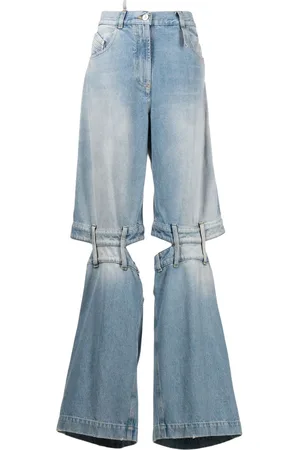 The Attico Halbhohe Ashton Wide-Leg-Jeans