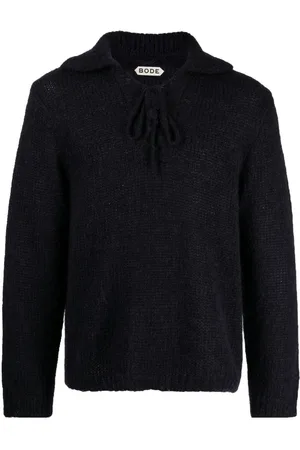 BODE Gerippter Pullover mit Schnürung