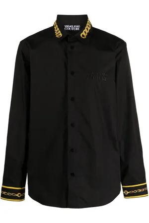 VERSACE Hemd mit Chain Couture-Print