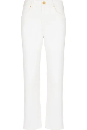 Balmain Halbhohe Straight-Leg-Jeans