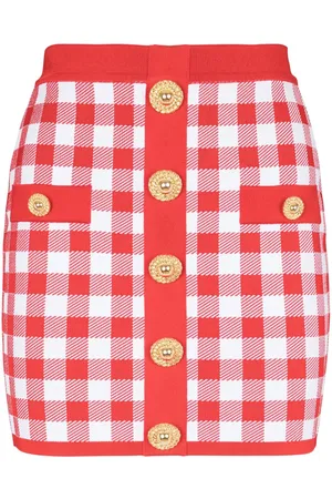 Balmain Minirock mit Vichy-Karomuster