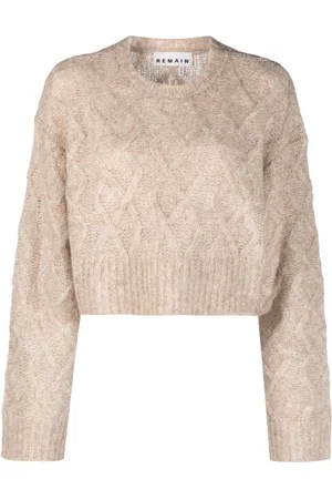REMAIN Pullover mit Zopfmuster