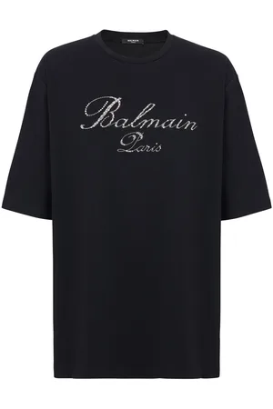 Balmain T-Shirt mit Signature-Stickerei