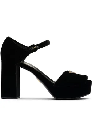 Prada Samt-Sandalen mit Plateau 95mm