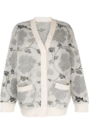 JNBY Cardigan mit Intarsien-Blumenmuster