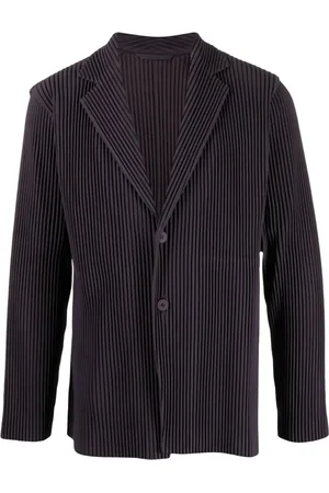 Issey Miyake Plissiertes Sakko mit fallendem Revers