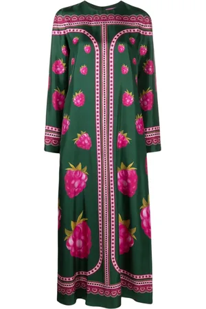 La DoubleJ Maxikleid aus Seide mit Print