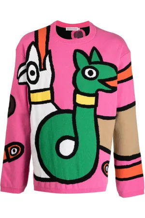 WALTER VAN BEIRENDONCK Viper Pullover mit Intarsienmuster