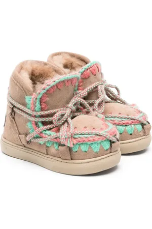 Mou Scoubidou Wildleder-Schneestiefel mit Häkelborte