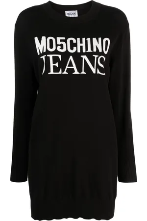 Moschino Intarsien-Minikleid mit Logo