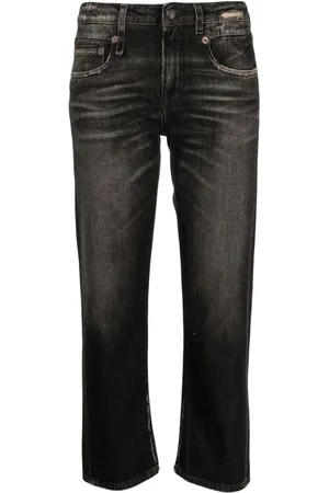 R13 Cropped-Jeans im Distressed-Look