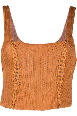 Isa Boulder Cropped-Top mit eckigem Ausschnitt