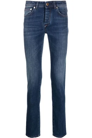 BARBA Slim-Fit-Jeans mit Logo-Patch