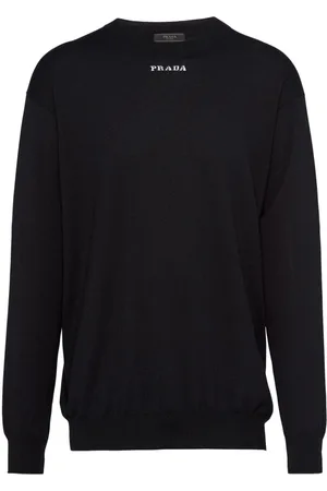 Prada Kaschmirpullover mit Intarsien-Logo