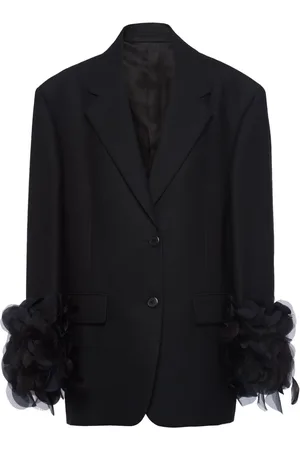Prada Wollblazer mit Federn