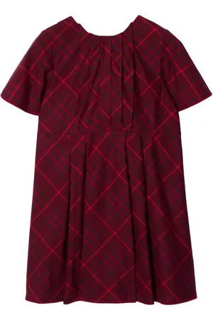 Burberry Kariertes Kleid mit Falten