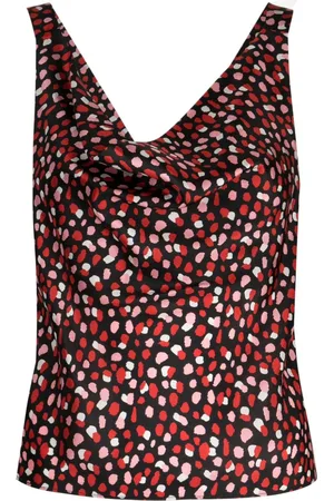 Cynthia Rowley Seidentop mit Schalkragen