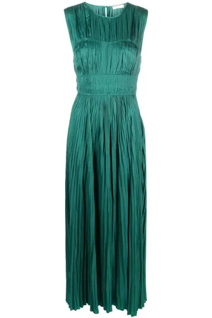 ULLA JOHNSON Plissiertes Delia Maxikleid