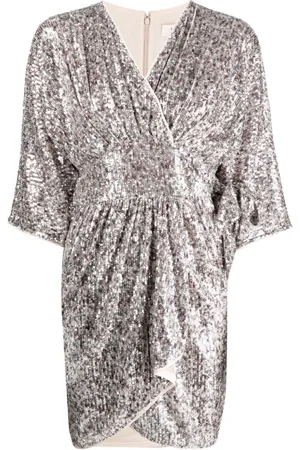 Diane von Furstenberg Gewickeltes Minikleid mit Pailletten