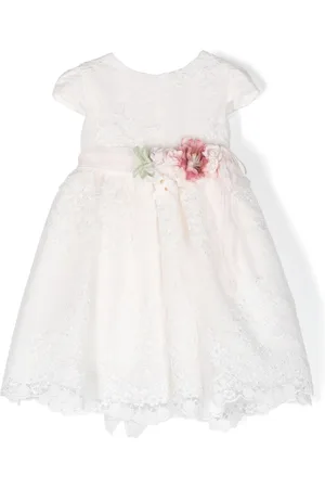 Mimilù Gestuftes Tüllkleid mit Blumenstickerei
