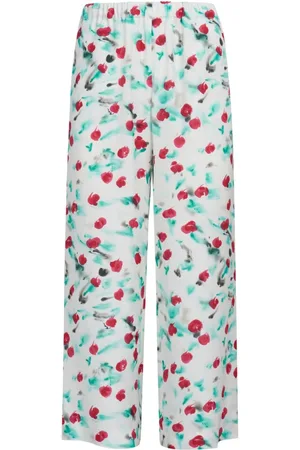 Marni Cropped-Hose mit Blumen-Print