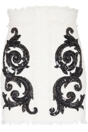 Balmain Minirock im Layering-Look