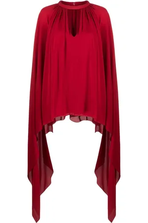 Elie saab Geraffte Seidenbluse