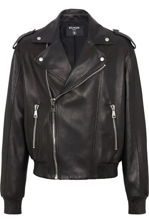 Balmain Bikerjacke aus Leder