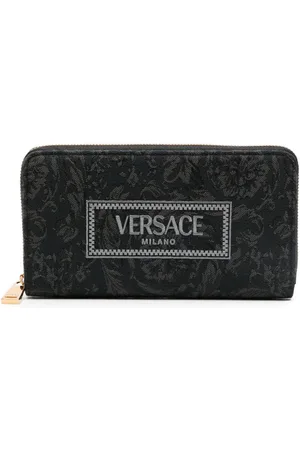 VERSACE Jacquard-Portemonnaie mit Logo