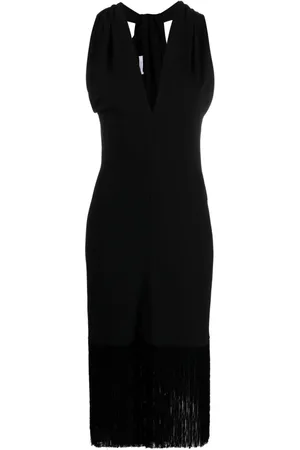 Salvatore Ferragamo Midikleid mit V-Ausschnitt