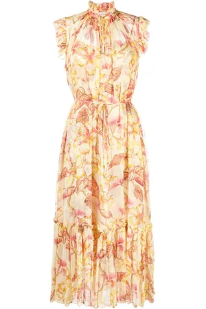 ZIMMERMANN Matchmaker Midikleid mit Blumen-Print
