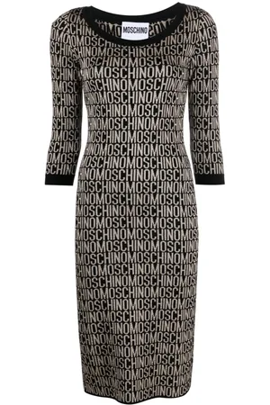 Moschino Jacquard-Kleid mit Logo